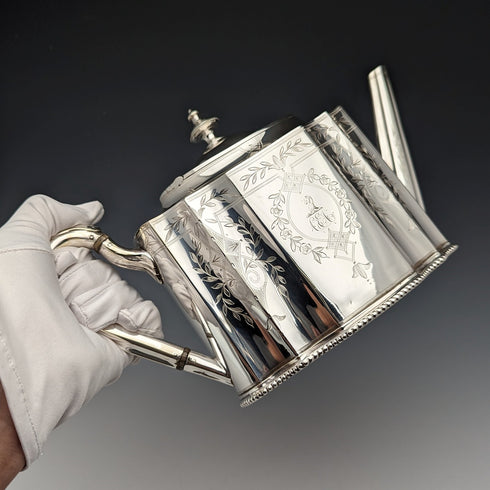 約 1880 年英國古董鍍銀茶壺 Thomas Prime